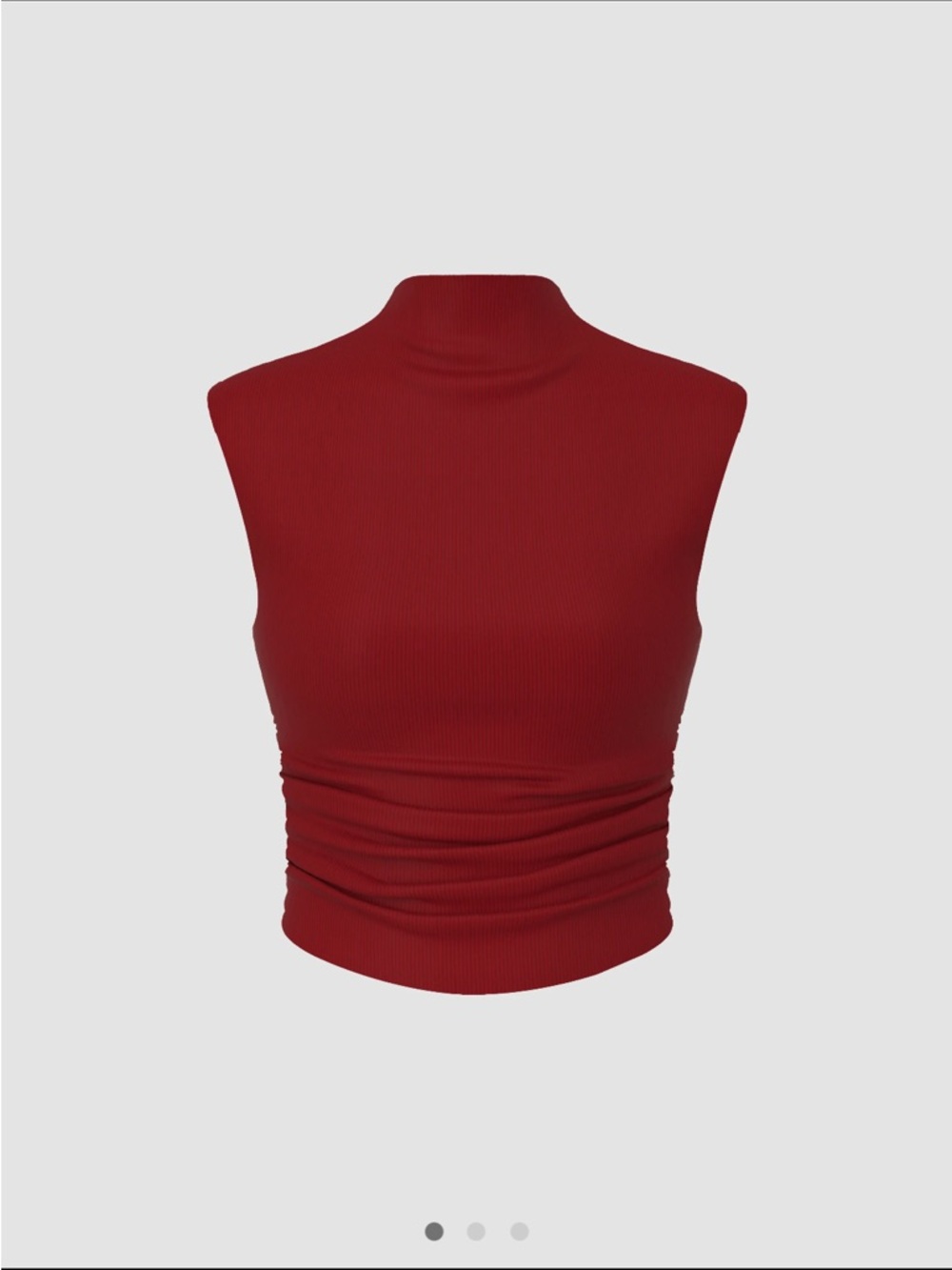 NWT | Cider | Sleeveless Ruched Mock Neck Ribbed Tank | Small